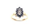 9ct Sapphire & Diamond Cluster Ring
