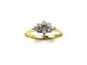 9ct Yellow Gold Diamond Cluster Ring