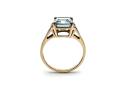 9ct Aquamarine & Diamond Ring