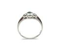 9ct Aquamarine & Diamond Ring
