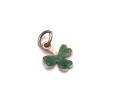 9ct  Gold Enamaled 3 Leaf Clover Charm