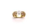 18ct Link Design Diamond Solitaire Ring