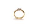 18ct Link Design Diamond Solitaire Ring
