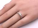 9ct White Gold Diamond 3 Stone Ring