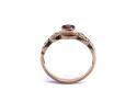 9ct Yellow Gold Garnet Celtic Ring