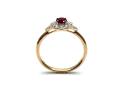9ct Yellow Gold Ruby & Diamond Cluster Ring