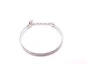 Silver Court Bangle With Chain & Toggle