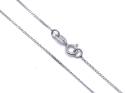9ct White Gold Fine Curb Chain 18 inch