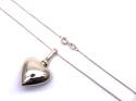 9ct Yellow Gold Heart Shaped Ashes Locket & Chain