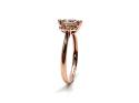 9ct Rose Gold Morganite & Diamond Half Halo Ring