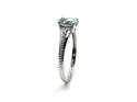 9ct White Gold Aquamarine & Diamond Ring