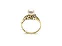 9ct Yellow Gold Pearl & Diamond Ring