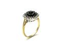 9ct Black & White Diamond Cluster Ring