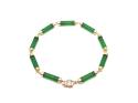 9ct Yellow Gold Jade Bar Bracelet