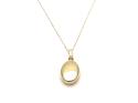 9ct Yellow Gold Oval Ashes Locket & Chain
