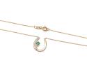 9ct Emerald & Diamond Horseshoe Necklet