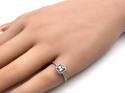 18ct Aquamarine & Diamond Halo Ring