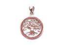 Silver Blue Opalique Tree Of Life Pendant