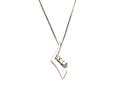 9ct White Diamond 3 Stone Pendant & Chain 0.15ct