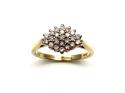 9ct Yellow Gold Diamond Cluster Ring