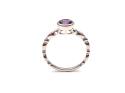 Silver Amethyst Solitaire Ring