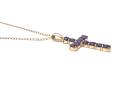 9ct Amethyst Cross Pendant & Chain