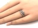 9ct White Gold Diamond Pave Ring