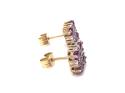 9ct Ruby & Diamond Cluster Earrings