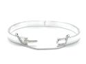 Silver Plain Hinged Bangle