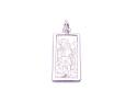 Silver St Christopher Ingot Pendant