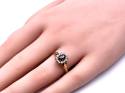 9ct Yellow Gold Garnet & CZ Ring