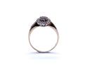 9ct Yellow Gold Garnet & CZ Ring