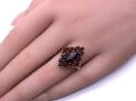 9ct Yellow Gold Garnet Cluster Ring