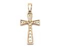 9ct Yellow Gold CZ Cross 65 x 30mm