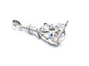 Silver CZ Moveable Witch Pendant