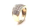 9ct Yellow Gold Diamond Pave Ring