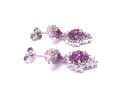 18ct White Gold Ruby & Diamond Earrings