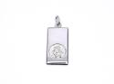 Silver Ingot St Christopher Pendant 14mm x 27mm