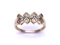 9ct Synthetic Sapphire & CZ Ring