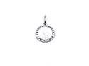 Silver Round St Christopher Pendant 14mm