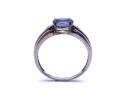 9ct White Gold Fluorite & Diamond Ring