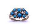 9ct Cultured Pearl & Turquoise Ring