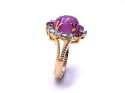18ct Yellow Gold Ruby & Diamond Ring