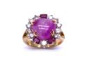 18ct Yellow Gold Ruby & Diamond Ring