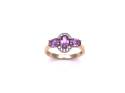 9ct Pink Sapphire & Zircon Ring