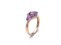 9ct Pink Sapphire & Zircon Ring
