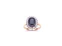 18ct Sapphire & Diamond Cluster Ring