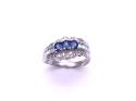18ct Sapphire & Diamond Pave Ring