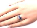 18ct Sapphire & Diamond Pave Ring