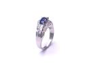 18ct Sapphire & Diamond Pave Ring